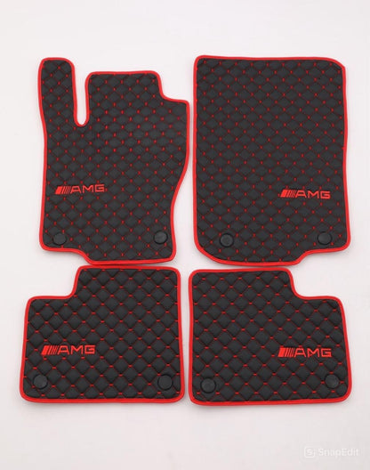 Mercedes Benz AMG Leder fußmatten für alle Modelle Maßgeschneidert
