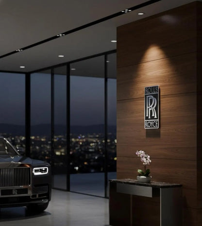 Rolls Royce Logo Wandschild für die Garage Deko Wandkunst